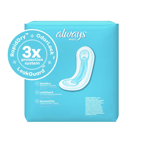 Always Maxi Daytime Pads without Wings Regular Unscented; 48 Ct Size 1 EasyOptionXY LLC