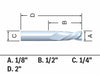 BOSCH 85900MC 1/8 In. x 1/2 In. Solid Carbide Double-Flute Down Cut Spiral Router Bit