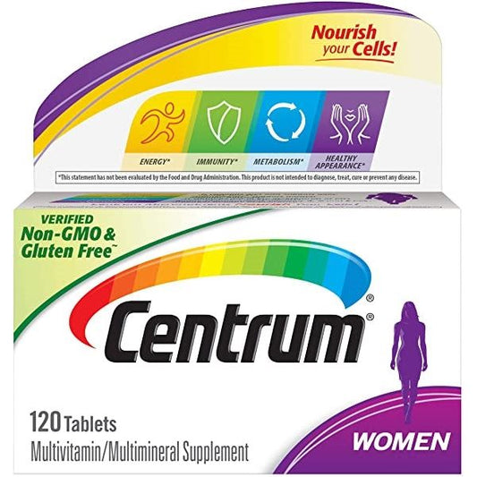 Centrum Multivitamin For Women, Multivitamin/Multimineral Supplement With Iron, Vitamins D3, B And Antioxidants
