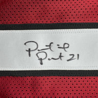 Framed Autographed/Signed Patrick Peterson 35x39 Arizona Red Football Jersey JSA COA