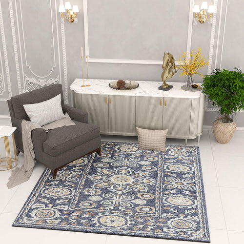 Premium Hand-Tufted Rug Made of 100% Wool  - Nomadic Sun - 6x6 Feet