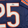 Framed Autographed/Signed Kyle Monangai 35x39 Chicago Blue Football Jersey JSA COA