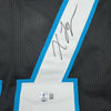 Framed Autographed/Signed Xavier Legette 35x39 Carolina Black Football Jersey Beckett BAS COA
