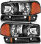 Clear lens amber reflector black housing