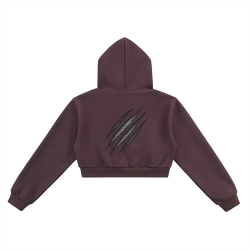 Claw Through Cropped Hoodie