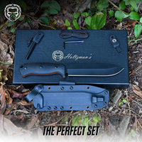 12.32" LAVALINE SURVIVAL KNIFE WITH FIXED 1095 HIGH CARBON STEEL BLADE