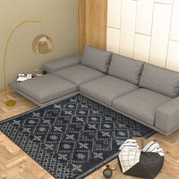 Premium Hand-Tufted Rug Made of 100% Wool  - Snowfall - 6x6 Feet
