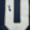Framed Autographed/Signed Xavier Watts 35x39 Notre Dame Blue College Football Jersey JSA COA