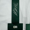 Framed Autographed/Signed Davante Adams 35x39 Green Bay White Football Jersey Beckett BAS COA