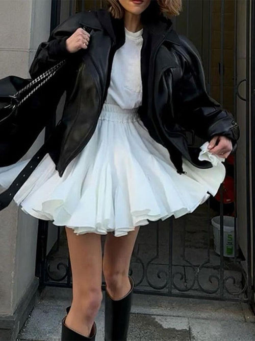 Vintage Pleated Ruffled Mini Skirt | Country Girl Festival & Rodeo Skirt