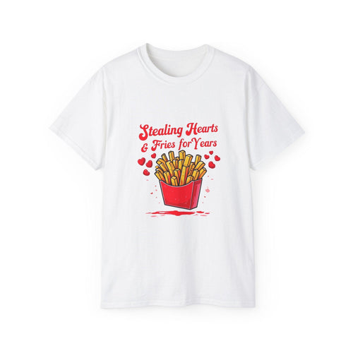 Stealing Hearts and Fries Unisex Ultra Cotton Tee