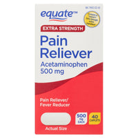Equate Extra Strength Acetaminophen Pain Reliever Caplets; 500 mg; 40 Count EasyOptionXY LLC