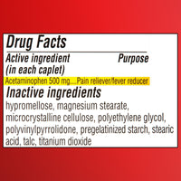 Equate Extra Strength Acetaminophen Pain Reliever Caplets; 500 mg; 40 Count EasyOptionXY LLC