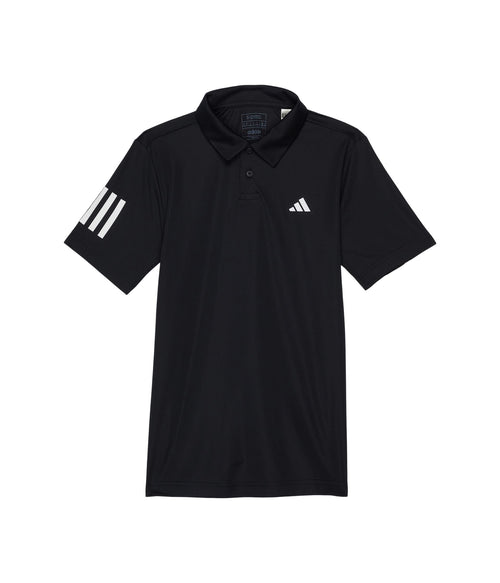 adidas Boys Club Tennis 3-Stripes Polo Shirt Black (2023) Large