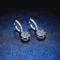925 Silver Moissanite Jewelry Set Necklace Ring Stud Earrings Solitaire
