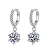 925 Silver Moissanite Jewelry Set Necklace Ring Stud Earrings Solitaire