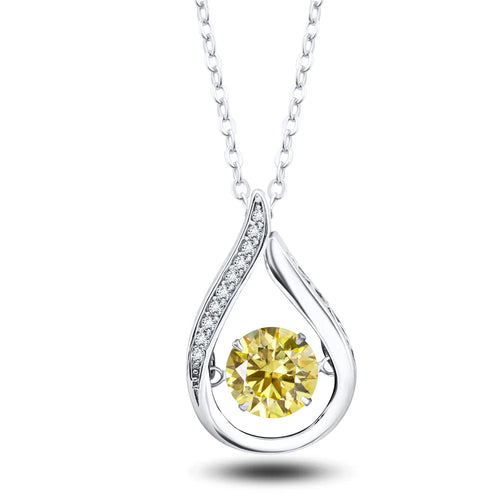 925 Silver Moissanite Jewelry Set Necklace Ring Stud Earrings Solitaire