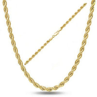 .925 Sterling Silver 1.5MM Diamond Cut Rope Chain Necklace
