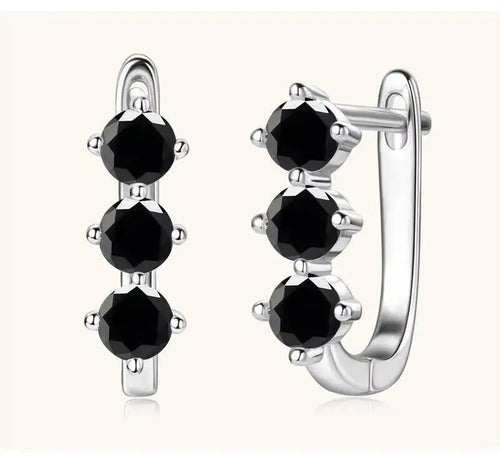 925 Sterling Silver Moissanite Hoop Earrings.1ct 6D For Women Valentine Gift