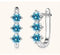 sea blue / yellow gold colored silver