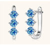925 Sterling Silver Moissanite Hoop Earrings.1ct 6D For Women Valentine Gift