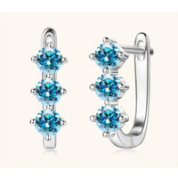 925 Sterling Silver Moissanite Hoop Earrings.1ct 6D For Women Valentine Gift