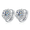 925 Sterling Silver D Color Moissanite Stud Earrings For Women Wedding
