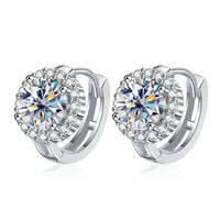 925 Sterling Silver D Color Moissanite Stud Earrings For Women Wedding