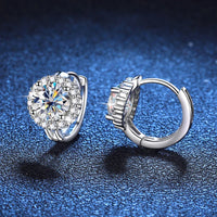 925 Sterling Silver D Color Moissanite Stud Earrings For Women Wedding