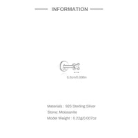 925 Sterling Silver Mini Moissanite Four-Claw Screw Stud Earrings For Women