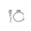 925 Sterling Silver Moissanite 1 Ct Oval Stud Earrings For Women GIA