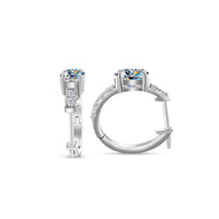 925 Sterling Silver Moissanite 1 Ct Oval Stud Earrings For Women GIA