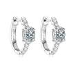 925 Sterling Silver Moissanite 1 Ct Oval Stud Earrings For Women GIA