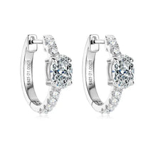 925 Sterling Silver Moissanite 1 Ct Oval Stud Earrings For Women GIA