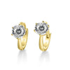 925 Sterling Silver Moissanite Clip-On Earrings Round Six-Prong White Gold