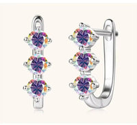 925 Sterling Silver Moissanite Hoop Earrings.1ct 6D For Women Valentine Gift
