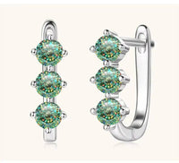 925 Sterling Silver Moissanite Hoop Earrings.1ct 6D For Women Valentine Gift
