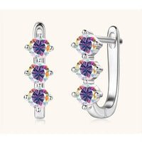 925 Sterling Silver Moissanite Hoop Earrings.1ct 6D For Women Valentine Gift