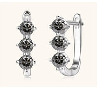 925 Sterling Silver Moissanite Hoop Earrings.1ct 6D For Women Valentine Gift