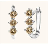 925 Sterling Silver Moissanite Hoop Earrings.1ct 6D For Women Valentine Gift