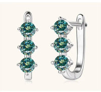 925 Sterling Silver Moissanite Hoop Earrings.1ct 6D For Women Valentine Gift