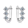 925 Sterling Silver Moissanite Hoop Earrings.1ct 6D For Women Valentine Gift