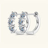 925 Sterling Silver Moissanite Hoop Earrings - Sparkling Gift for Women