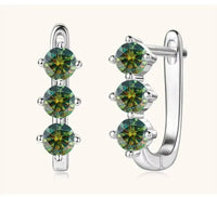 925 Sterling Silver Moissanite Hoop Earrings.1ct 6D For Women Valentine Gift