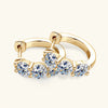 925 Sterling Silver Moissanite Hoop Earrings - Sparkling Gift for Women