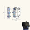 925 Sterling Silver Moissanite Hoop Earrings - Sparkling Gift for Women