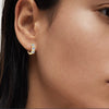 925 Sterling Silver Moissanite Hoop Earrings - Sparkling Gift for Women
