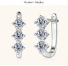 925 Sterling Silver Moissanite Hoop Earrings.1ct 6D For Women Valentine Gift