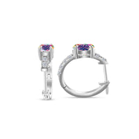925 Sterling Silver Moissanite 1 Ct Oval Stud Earrings For Women GIA