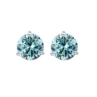 925 Sterling Silver Moissanite Stud Earrings 0.5CT 1CT Women Classic
